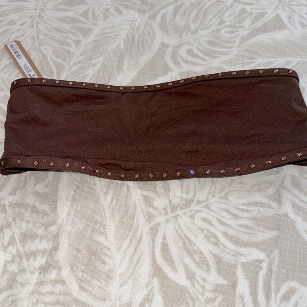 Skims swim cocoa color with cocoa rhinestone’s